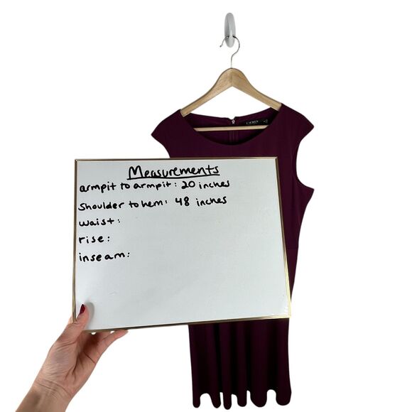 LAUREN Ralph Lauren Women's Twist-Front Jersey Dress Sz 16 Purple Midi A-Line - Picture 11 of 12